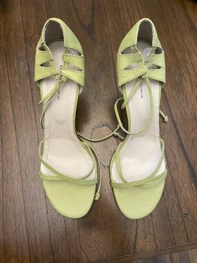 Banana Republic Light Lime Strappy Lace-Up Heels